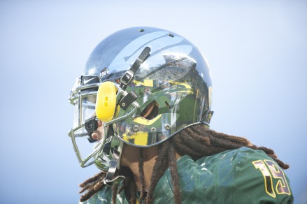 One of the many Oregon helmets