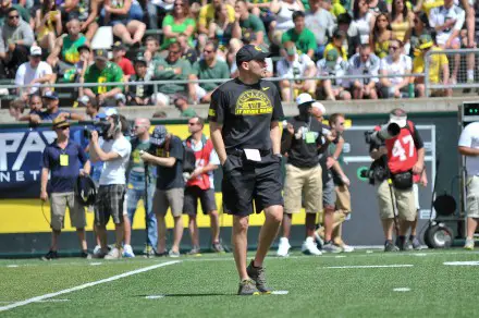 The Ducks yearly Spring Game tribute to the troops is a great method for showing character to student-athletes