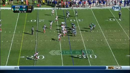 A favorable 2-on-2 blocking matchup for Johnson and Jason Avant.