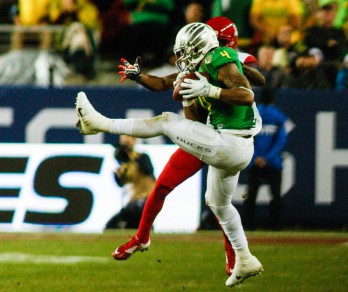 Senior Safety Erick Dargan getting his sixth interception of the season.