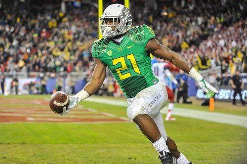 Royce Freeman strikes his own Heisman pose versus Arizona