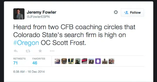 Jeremy Fowler's tweet