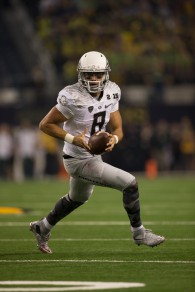 Marcus Mariota in his last game as an Oregon Duck.