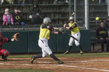 Jenna Lilley takes a swing at the plate.